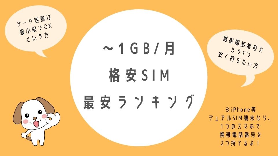 データ容量1gb以下 格安sim 音声通話sim 最安ランキング データ容量1gb以下 格安sim 音声通話sim 最安ランキング